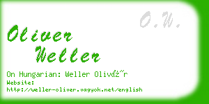 oliver weller business card